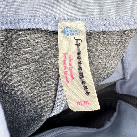 FREE PEOPLE MOVEMENT Round the Block Blue Gray High Waist Barrel Leg Jogger Sz M - Picture 8 of 9